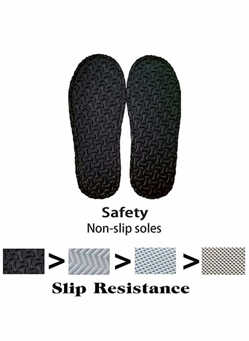 Y&D - Spa slippers, SYOSI Disposable for Guests Coral fleece Closed Toe Slippers, Washable Hotel Travel Non-Slip Slippers Medium Size(11.4×4.5 Inch) (Gray-6 Pairs) - Image 1