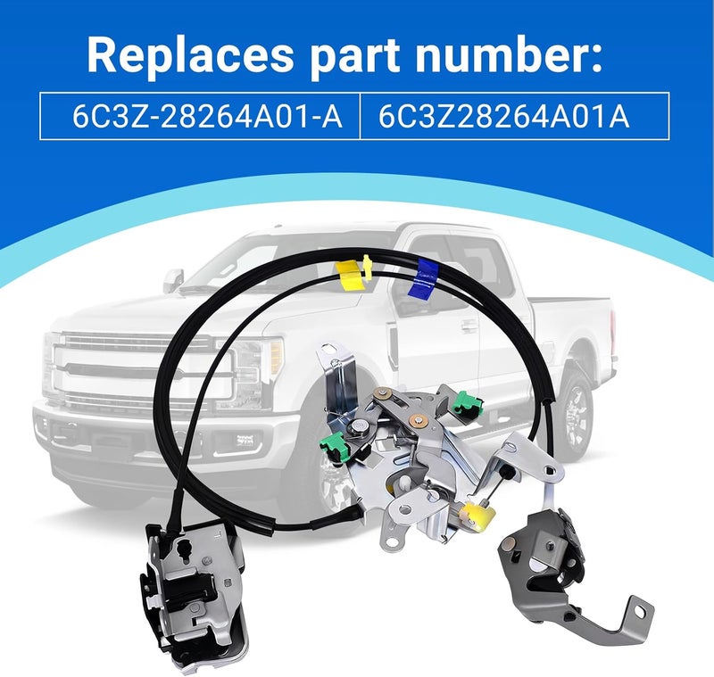 CULMKARI Left Driver Side Rear Door Latch Lock Cable Assembly for F-250 F-350 F-450 F-550 Super Duty (1999-2007) - Image 4