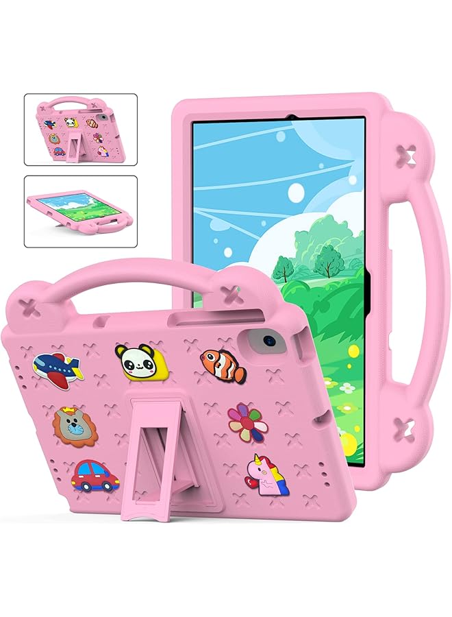 erorex Kids Case For Huawei Matepad Pro 10.8 2019 Eva Silicone Shockproof Handle Kids Friendly Cover With Foldable Stand And Detachable Cartoon Doll For Huawei Matepad Pro 10.8 2021 Pink  - Image 1