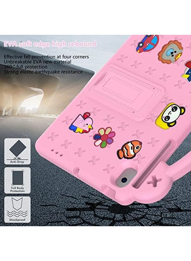 erorex Kids Case For Huawei Matepad Pro 10.8 2019 Eva Silicone Shockproof Handle Kids Friendly Cover With Foldable Stand And Detachable Cartoon Doll For Huawei Matepad Pro 10.8 2021 Pink  - Image 2