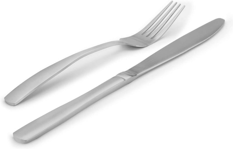 Bysta Matte Silverware Set, 20-Piece Stainless Steel Flatware Set, Kitchen Utensil Set Service for 4, Tableware Cutlery Set for Home and Restaurant, Satin Finish, Dishwasher Safe - Image 3