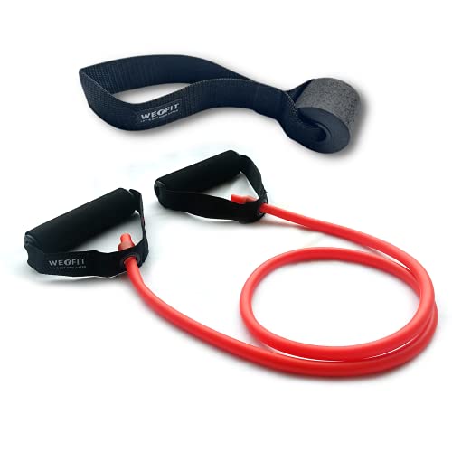 WErFIT® Resistance Tube Exercise Bands with Free Door Anchor for Stretching, Toning & Full Body Workout (7-12kg) Resistance Tube (Red) - Image 1