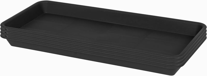 VUWEZ Rectangle Plant Tray, Plant Drip Tray, Plant Pot Saucers, Plant Germination Trays, Plant Saucers - Image 1