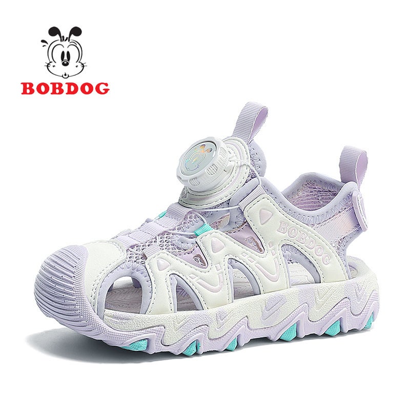 Babu Bean Children'S Shoes 2024 Boys Baotou Sandals Kick-Proof Soft Sole Children'S Beach Shoes - Image 1