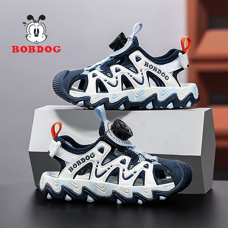 Babu Bean Children'S Shoes 2024 Boys Baotou Sandals Kick-Proof Soft Sole Children'S Beach Shoes - Image 2