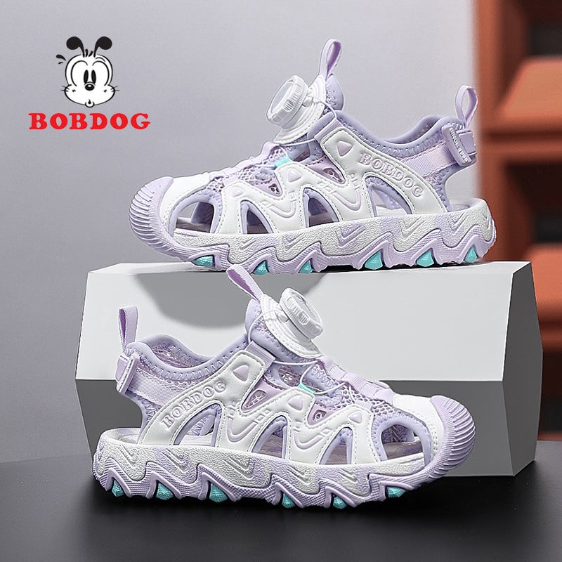 Babu Bean Children'S Shoes 2024 Boys Baotou Sandals Kick-Proof Soft Sole Children'S Beach Shoes - Image 4