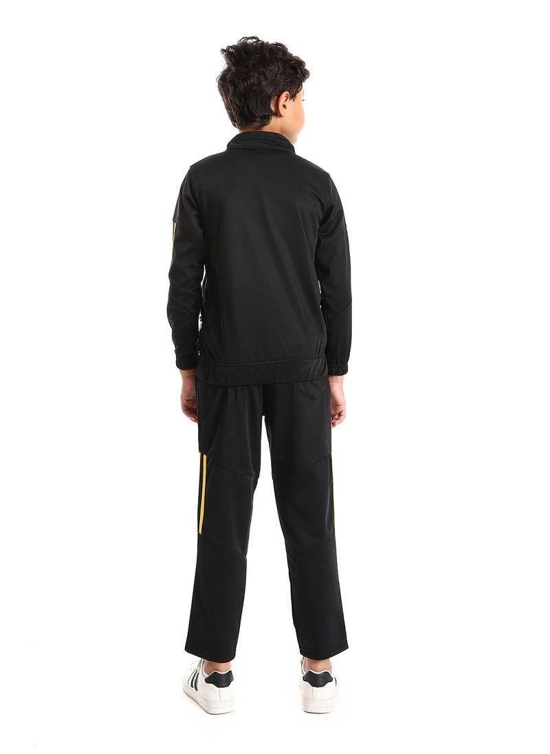 Caesar Boys Training Suit WithPockets And Lined Design  - Image 4