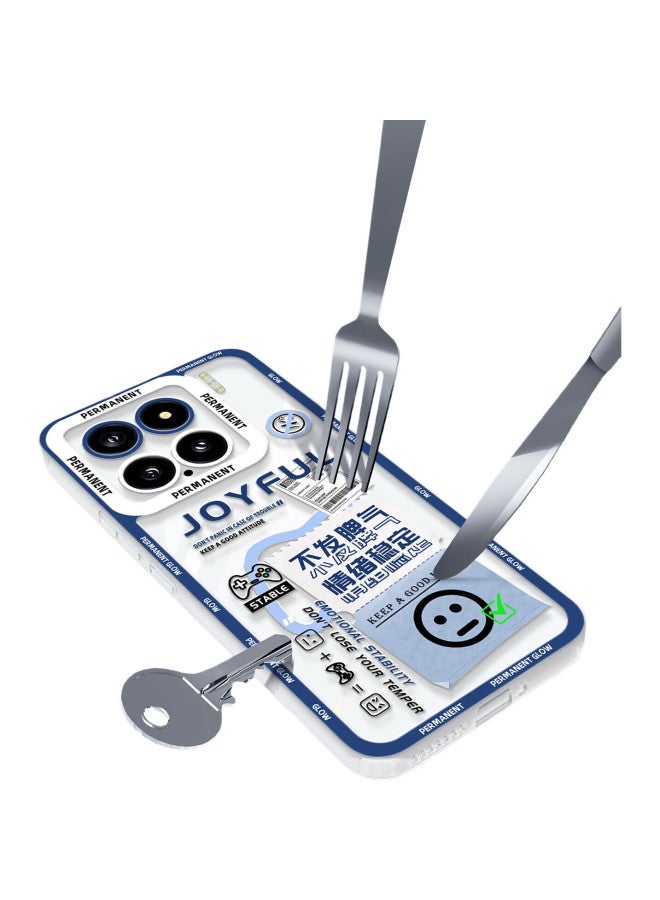 Xp Transparent Soft Silicone Cartoon Creative Men And Women'S Phone Case For Xiaomi 15, Full Coverage Lens Protection, Heat Dissipation, Anti-Drop, White Frame - Image 3