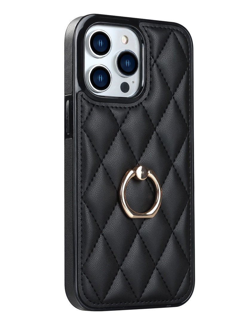 Suteni Back Cover Leather Ring Buckle Phone Case for iPhone  - Image 1