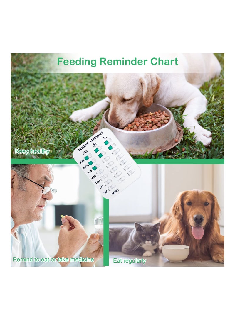Zikra Suntown Magnetic Dog Feeding Reminder, 3 Times A Day, Firmly Mount for Avoid Overfeeding, Cat Feeding Reminder Chart Track with Magnets Titles and Double-Sided Adhesive - Image 5