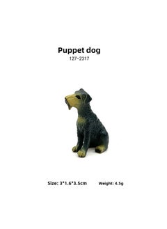Mini Puppy Simulation Solid Animal Model Chai Dog Poodle Boxer Dog Dalmatians Shar Pea Model Toy-Color:127-2317 Little Terrier