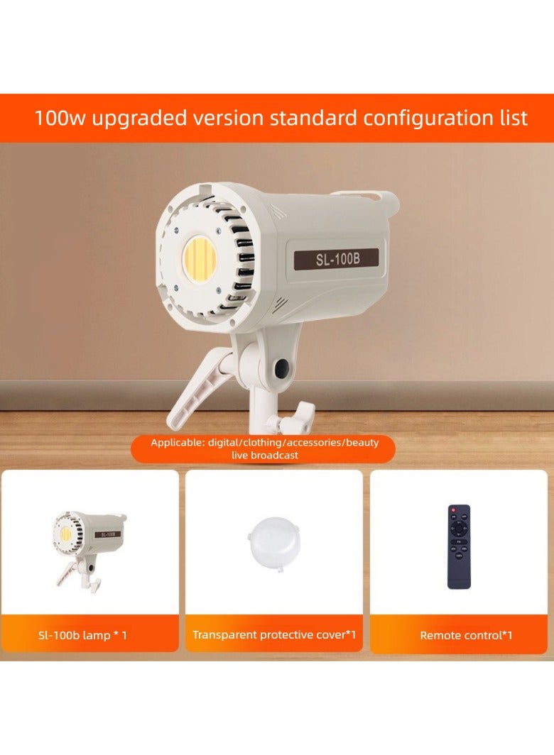 إضاءة تصوير LED ثنائية اللون بقدرة 100 واط، سطوع 10500 لومن، مصباح COB Matrix، درجة حرارة لون 2700-6500K، تحكم تدريجي، تبريد صامت، تحكم عن بُعد للتصوير والبث المباشر - Image 2