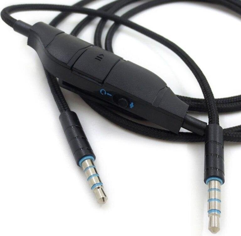 Logitech 633 G635 G933 G935 Compatible Gaming Headset Audio Cable with Microphone