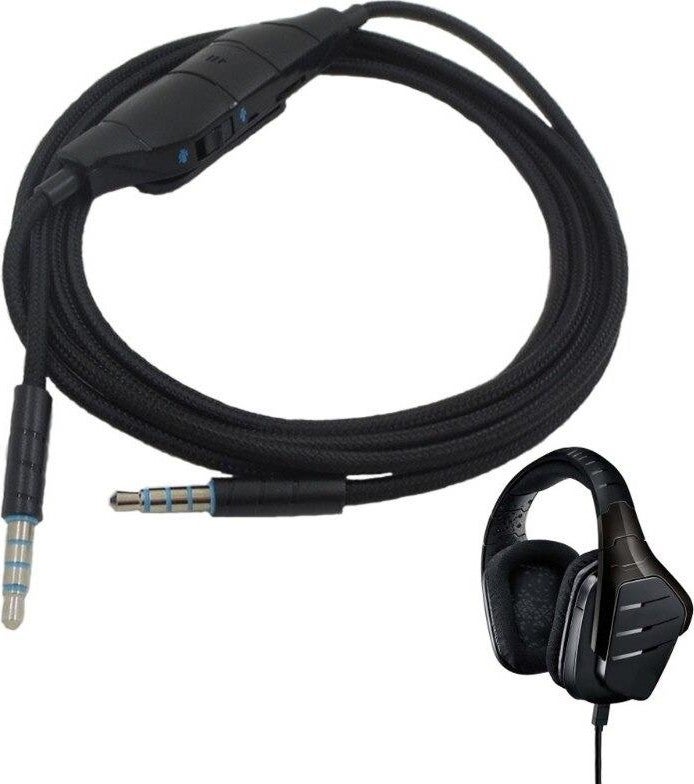 Logitech 633 G635 G933 G935 Compatible Gaming Headset Audio Cable with Microphone