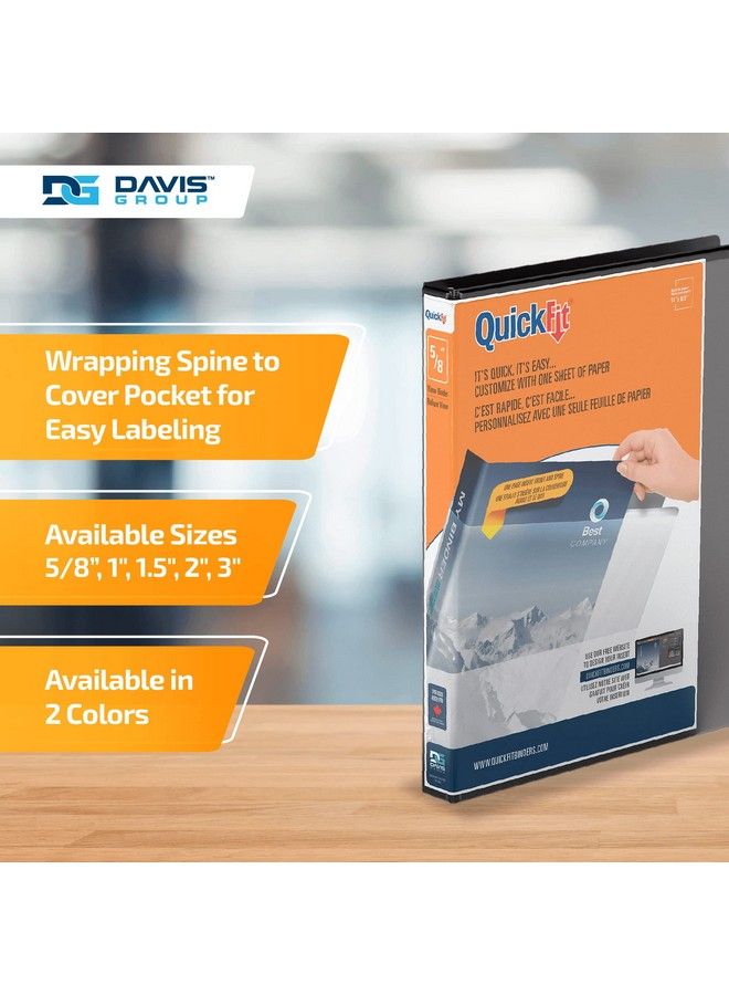 QuickFit View Binder 5 8 Inch Round Ring Black 6 Pack (8800106) - Image 5