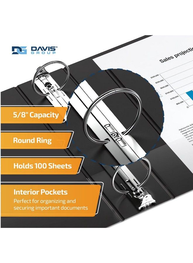 QuickFit View Binder 5 8 Inch Round Ring Black 6 Pack (8800106) - Image 3