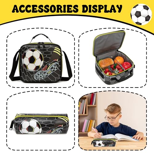 Meetbelify Kids Football Rolling Backpack with Wheels for Elementary Preschool Students Boys Travel Luggage Carry on Backpack for Boys Ages 6-8 - Image 5