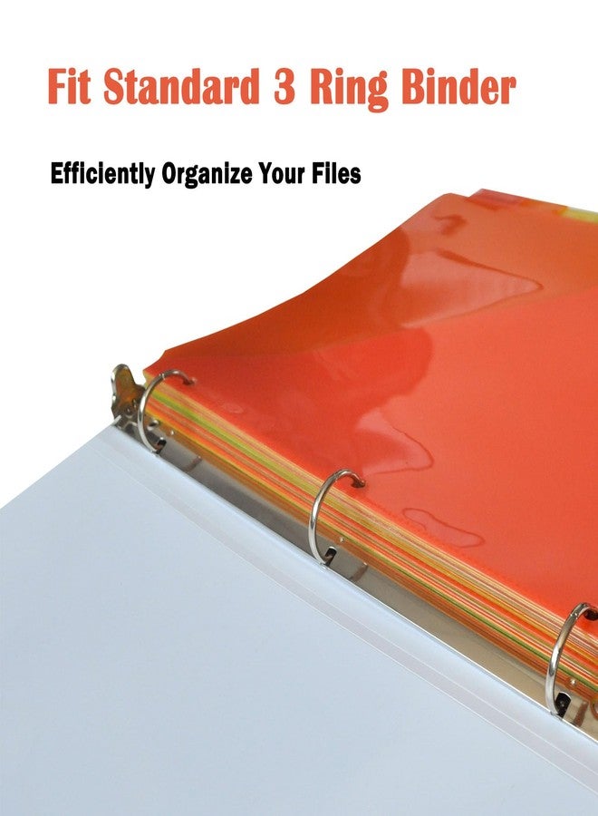 Seashell 24 Count Dividers with Two Pockets, Plastic 8 Insertable tabs Dividers for 3 Ring Binder Organizer, Binder Pockets for Letter Size Paper, 3 Sets - Image 4