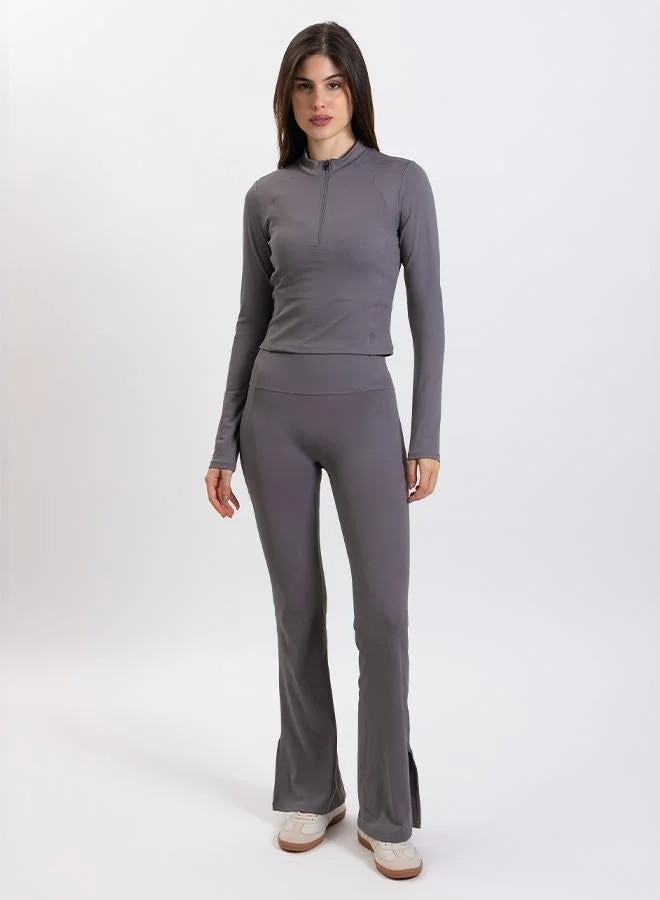 SHAPES SOFT SCULPT ZIP-UP CROP TOP