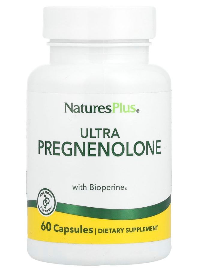 NaturesPlus Ultra Pregnenolone with Bioperine® 60 Capsules  - Image 1