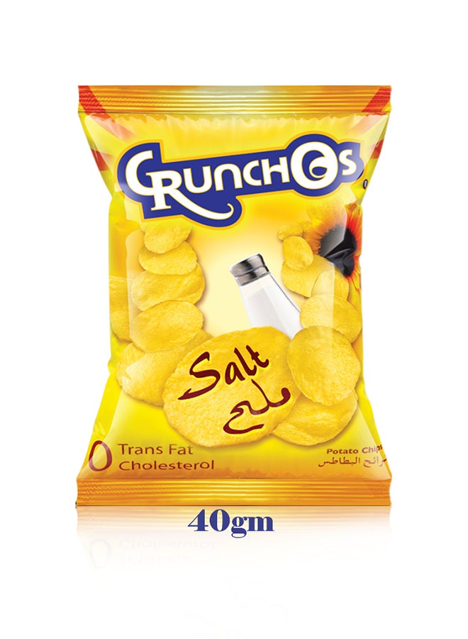 Crunchos Chips Natural Potatoes I Salt I 40Gm I Zero Cholesterol & Zero Trans Fat