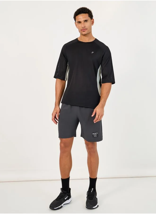 Styli Contrast Panel Ultra Lightweight Mesh Oversized Training T-Shirt