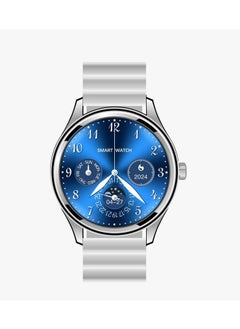 Hommtel Hommtel GT5 Ultrabithin Smartwatch 1.53 Inch Real AMOLED Display 7.8mm Thickness With 3 Pair Straps and Wireless Charger For Gents and Boys Silver  - Image 1