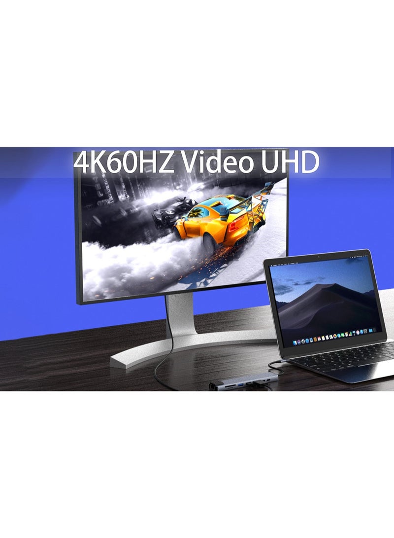 USB C Hub 8 in 1, RJ45 Ethernet Multi Port Adapter, with SD/TF Card Slot, 4K HDMI, USB 3.0/2.0, RJ45, 100W PD, USB C Port, Docking Station for MacBook Pro/Air, iPad Pro, Laptops - Image 3