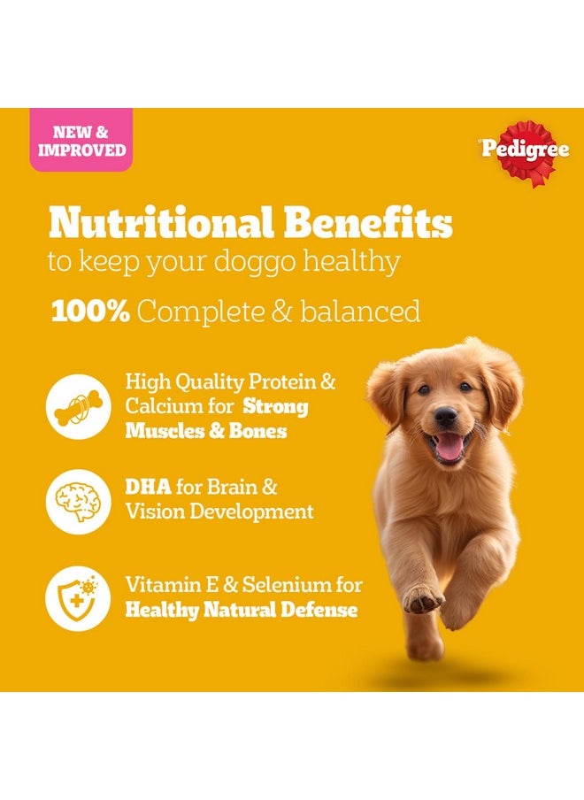 Pedigree Puppy Dry Dog Food, Chicken & Milk, 1.2 Kg, Contains 37 Essential Nutrients, 100% Complete & Balanced Food For Puppies  - Image 2