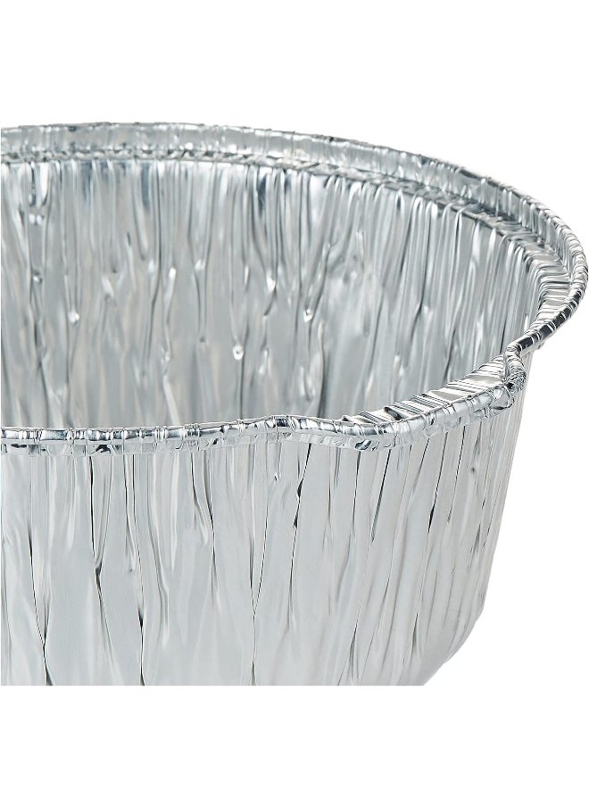 HTE Disposable Food Storage, Take Away Aluminium Pot Container With Hood Silver 10 Pieces (29Cm)  - Image 5
