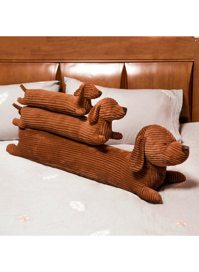Long Sausage Dog Pillow Panda Doll Rabbit Pillow Plush Toy Sleeping Sofa Cushion Wild Animal Flocking Cushion-Color:Dachshund Dog-Height:40cm