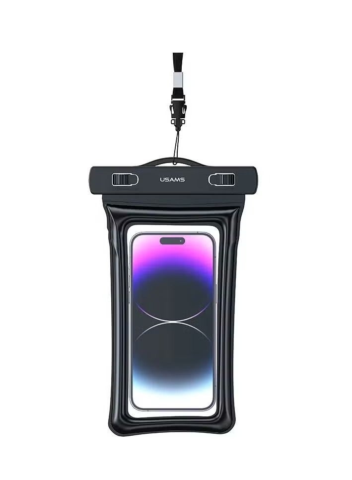 أوسامس جراب عالمي مقاوم للماء للهاتف الخلوي وحقيبة جافة متوافقة مع هواتف iPhone 13 Pro Mini وiPhone 12 11 X XR XS وSamsung Galaxy S21 S20 جميع الهواتف مقاس 4.0-7 بوصات باللون الأسود - Image 5