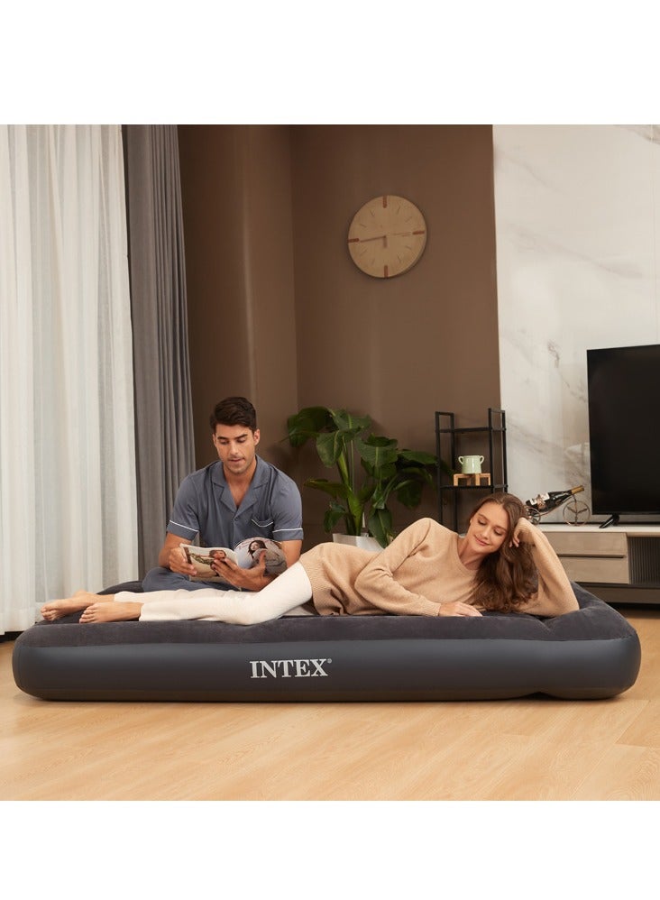 انتكس للنفخ مع الناقل التسلسلي العام مضخة تهمة ، في الأماكن المغلقة في الهواء الطلق فراش قابل للنفخ ، سميكة في الهواء الطلق التخييم وسادة الهواء السرير ، ضوء أسود أسفل وسادة الهواء السرير ، لينة ومريحة - Image 2