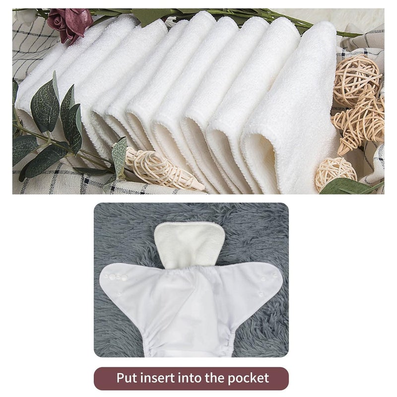 ALVABABY 6 Pack Cloth Diaper with 12 Inserts One Size Adjustable Washable Reusable Diaper Cover for Baby Girls and Boys - Image 5