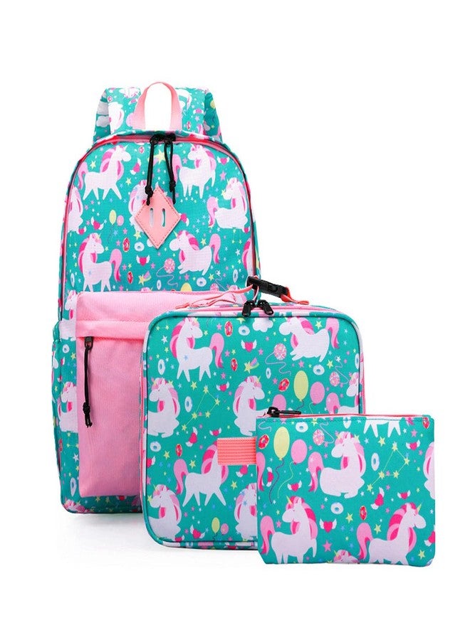 NICE CHOICE Preschool Backpack Kindergarten Elementary School Toddler Backpacks With Lunch Bag Pencil Case Set(Cute Unicorn Set) - Image 1