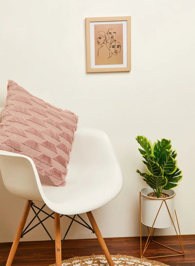 Noire Edit Pink Geo Cushion With Insert