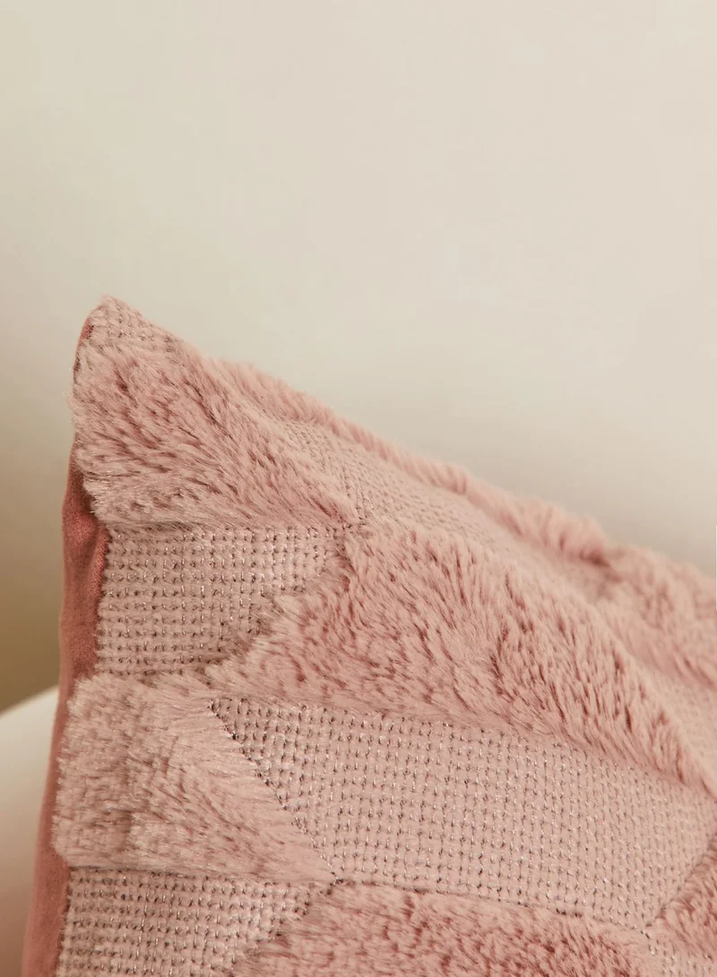 Noire Edit Pink Geo Cushion With Insert