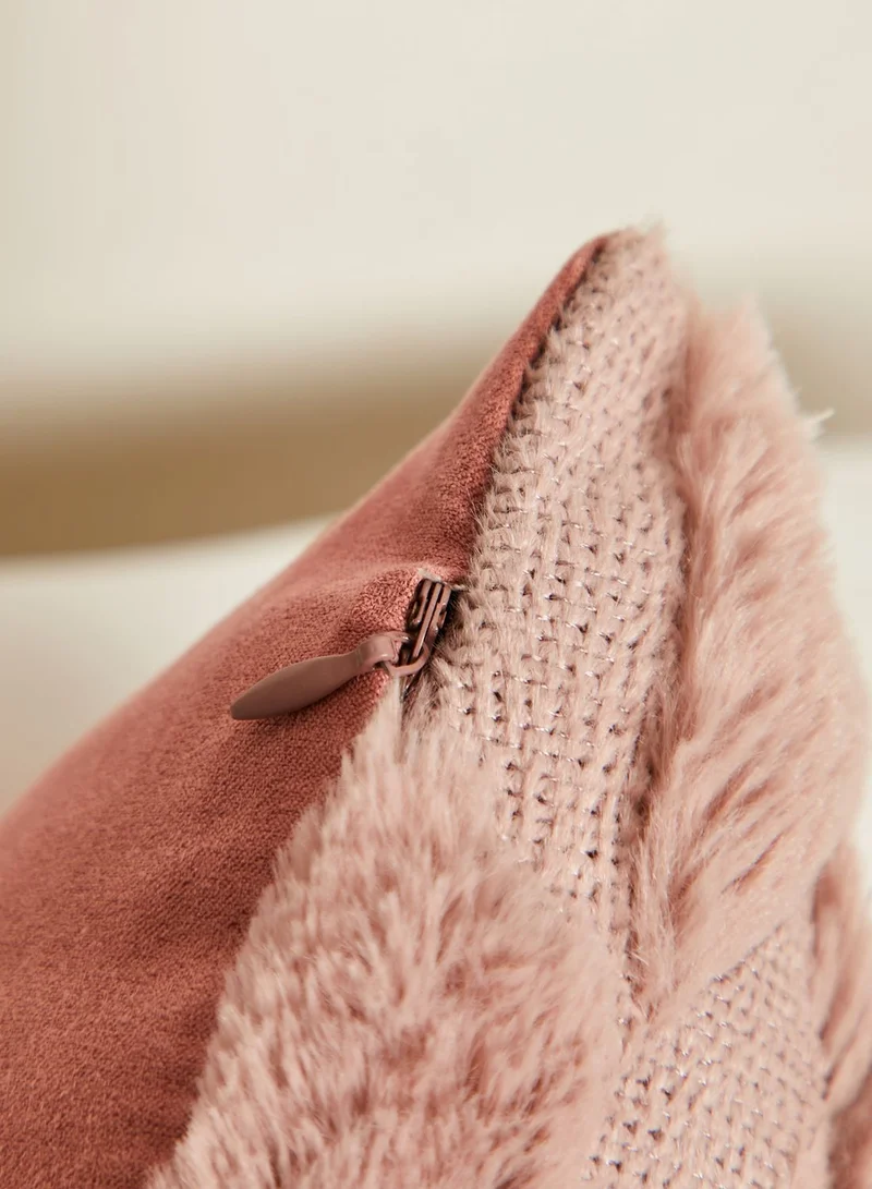 Noire Edit Pink Geo Cushion With Insert