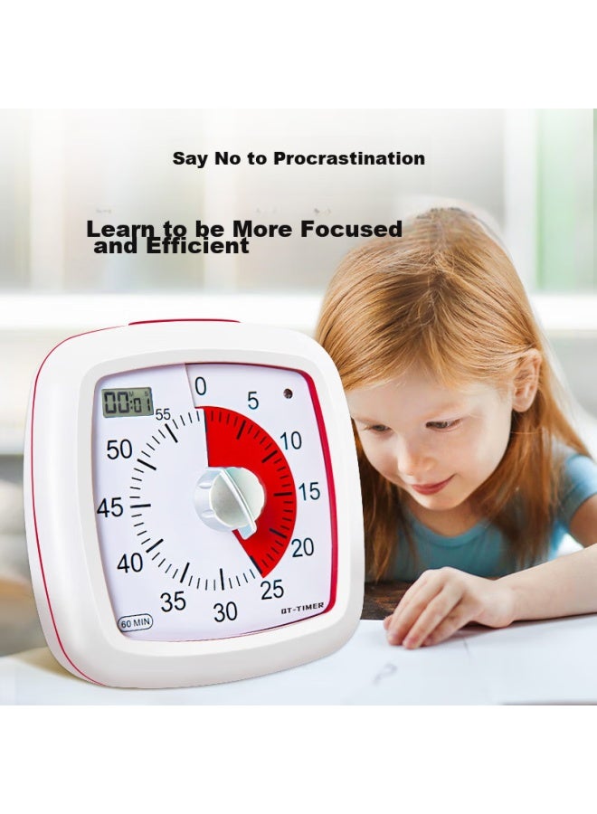 Qt-timer Timer Time Management Device, Countdown Timer, Specially Designed For Primary School Children, Visual Task Timer, Alarm Clock, Tm034 White - Image 5