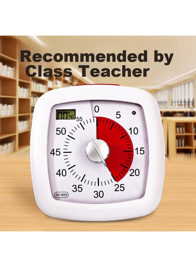 Qt-timer Timer Time Management Device, Countdown Timer, Specially Designed For Primary School Children, Visual Task Timer, Alarm Clock, Tm034 White - Image 4