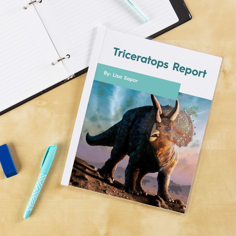 Avery Clear Report Covers with Sliding Bars, White Binding Bars, Holds up to 20 Sheets, 50 Report Covers (47710) - Image 3