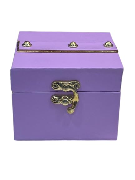 Sunshades Sunshades Bhavya Optic Leatherite Mini Trunk Box Small Box Gift Box Watch Box ideal for Jewelry storage box Gift Packaging box (Purple)  - Image 3