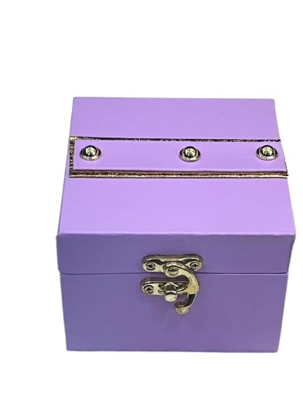 Sunshades Sunshades Bhavya Optic Leatherite Mini Trunk Box Small Box Gift Box Watch Box ideal for Jewelry storage box Gift Packaging box (Purple)  - Image 1
