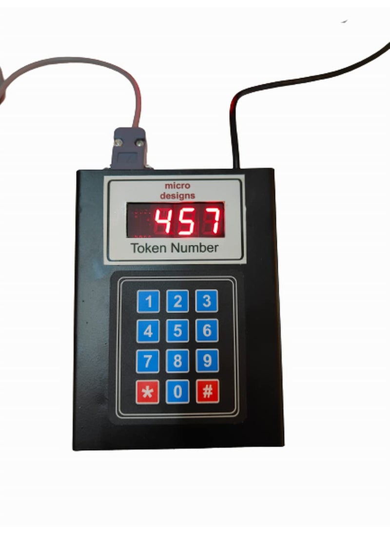 micro designs - micro designs 3Digit Token Display System with ding Dong Sound Fully Metal Body 5m Cable - Image 1