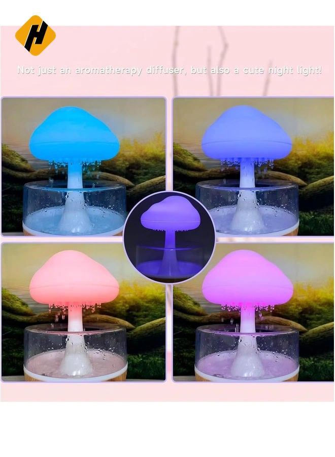 HuHa Rain Cloud Humidifier – Cute Raining Cloud Night Light with 7 LED Colors, 2000mAh, 500ml Capacity  - Image 5