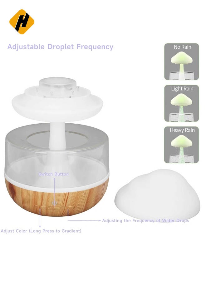 HuHa Rain Cloud Humidifier – Cute Raining Cloud Night Light with 7 LED Colors, 2000mAh, 500ml Capacity  - Image 4
