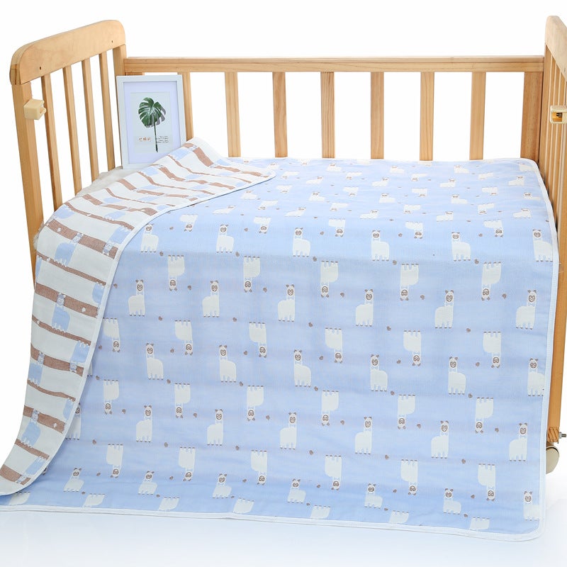 Baby Bath Towel & Blanket, Soft Cotton Gauze, 6-Layer Design