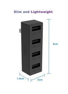 Excefore 4 Ports USB Hub 2.0 for Xbox Series X/S, High Speed USB Hub Splitter, Expansion Adapter Compatible with Xbox Series X/S Console(Black)  - Image 5