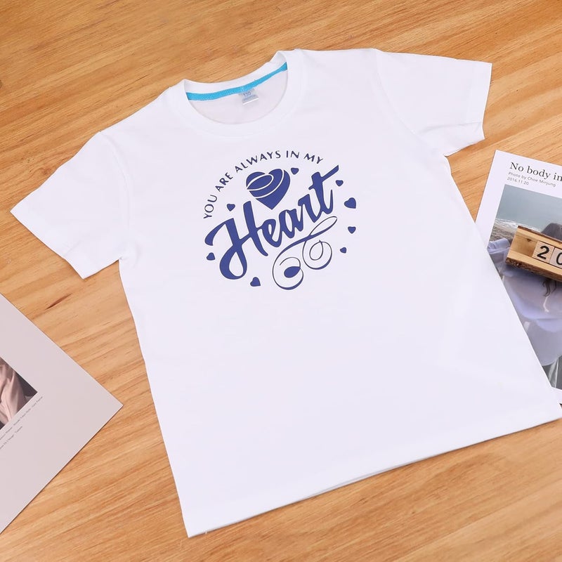 HTVRONT Blue Heat Transfer Vinyl Bundle - 10 Pack 12" x 10" HTV Vinyl for T-Shirt, Royal Blue Iron on Vinyl for All Cutting Machine or Heat Press Machine - Image 5