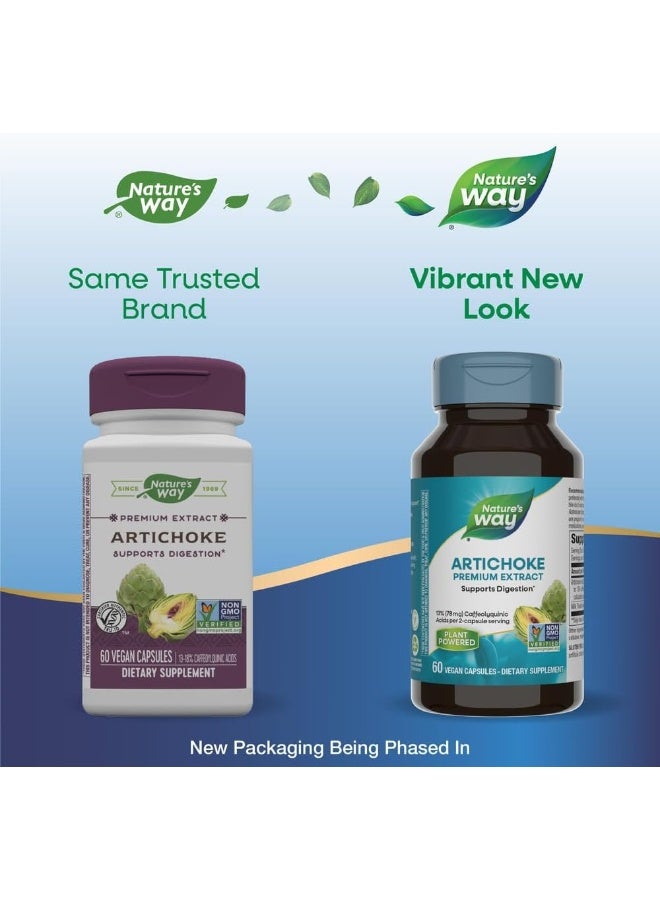 Nature's Way Artichoke Premium Extract, 60 Vegan Capsules Packaging May Vary - Image 5